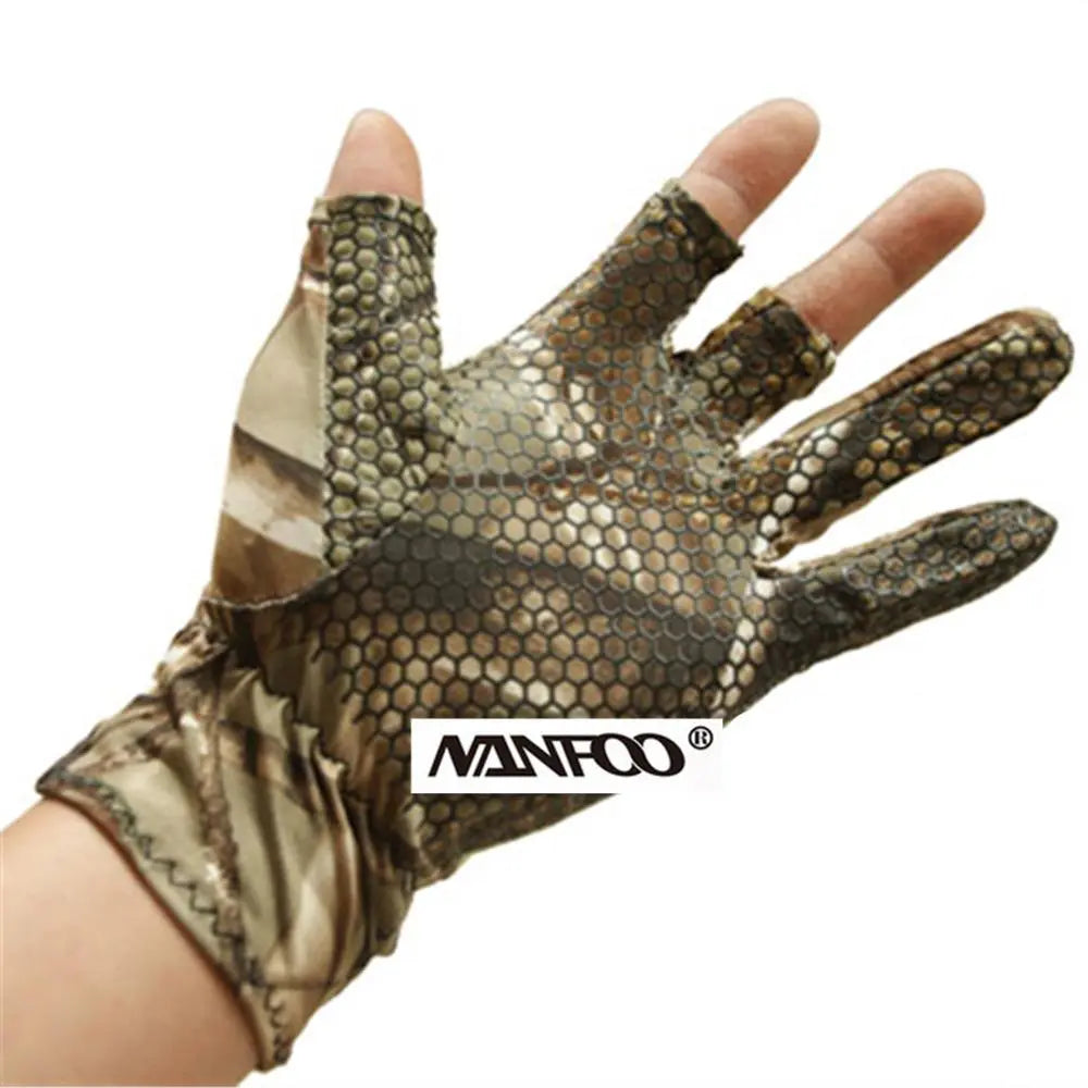 Breathable Fingerless Waterproof Camouflage Hunting Gloves