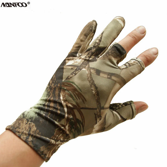 Breathable Fingerless Waterproof Camouflage Hunting Gloves