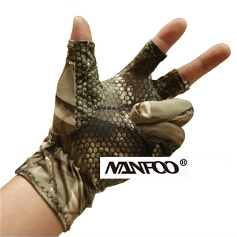 Breathable Fingerless Waterproof Camouflage Hunting Gloves