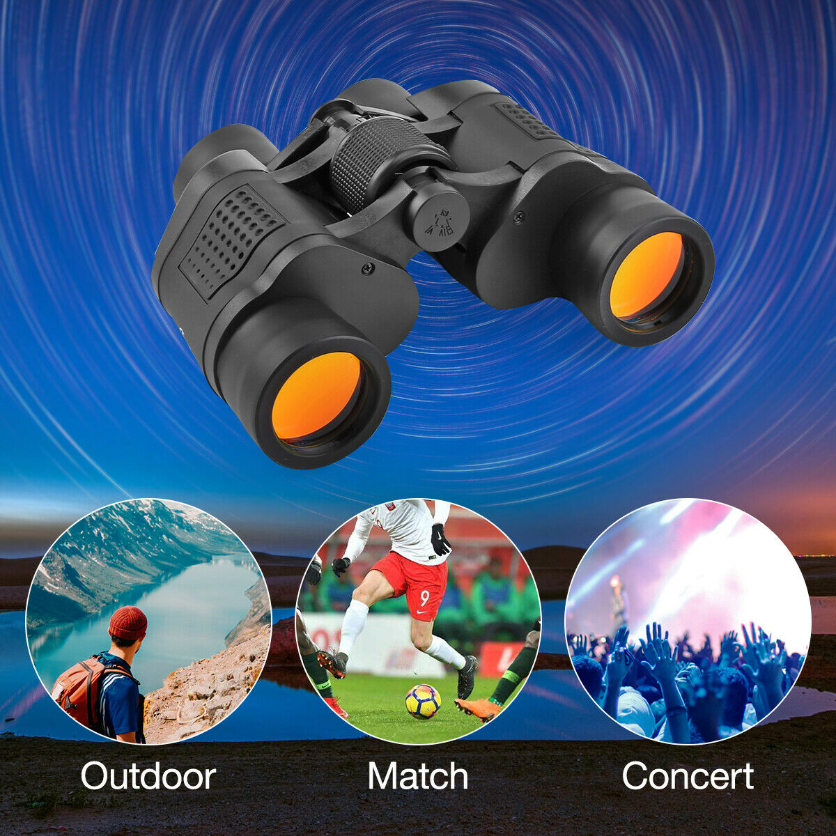 60x60 High Power Low Light Night Vision Binoculars