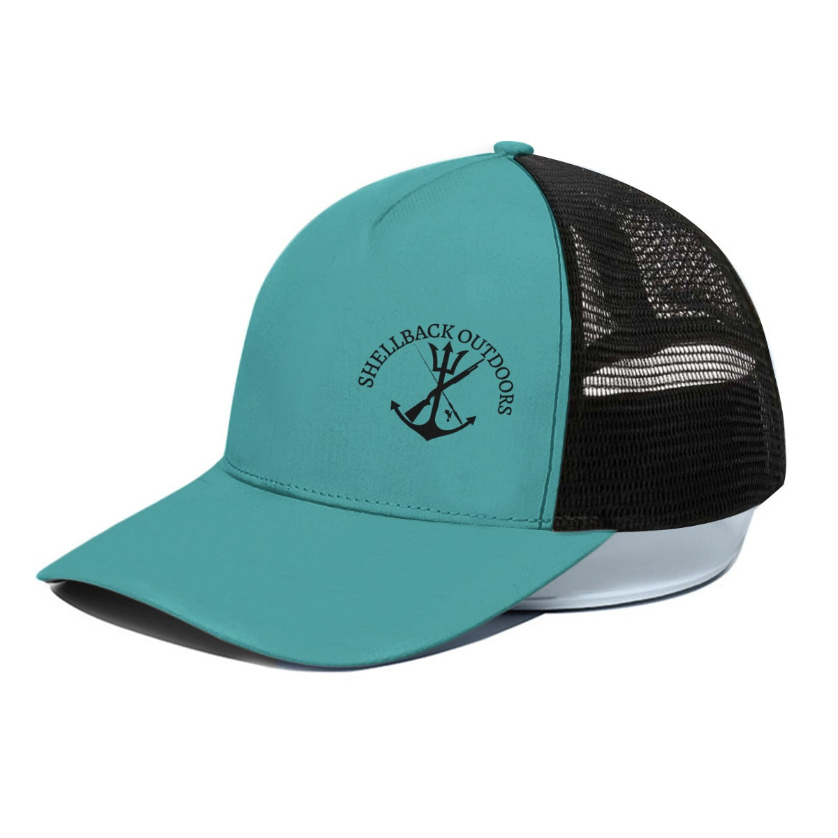 Shellback Outdoors Trucker Hat Cyan/Black