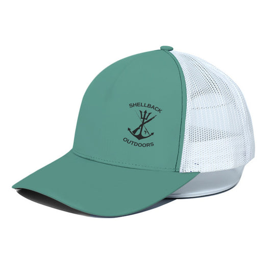 Shellback Outdoors Trucker Hat Teal/White