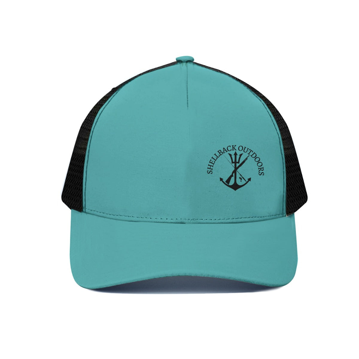 Shellback Outdoors Trucker Hat Cyan/Black