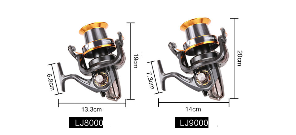 LJ9000 Large Capacity Spin Cast Fishing Reel