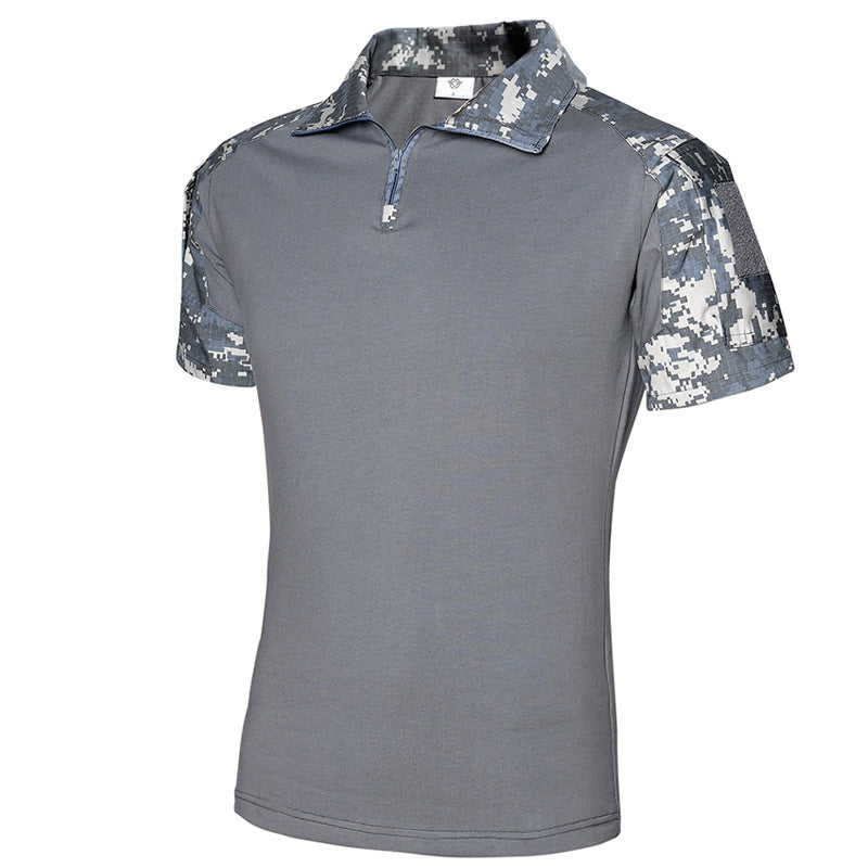 Men's Short Sleeve Camouflage 3/4 Zip