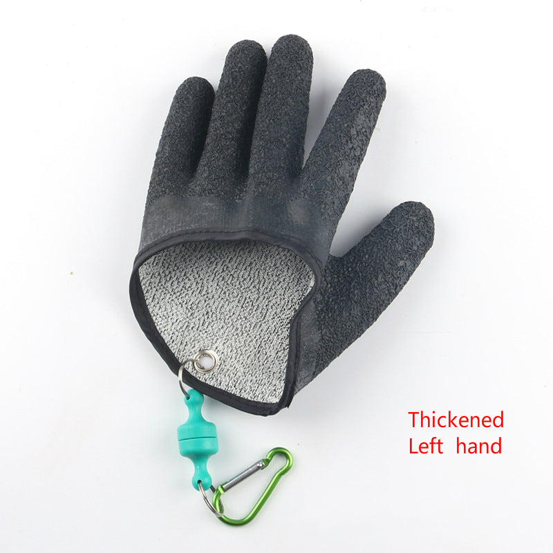 Anti-Puncture Fishing Gloves with Magnet Release