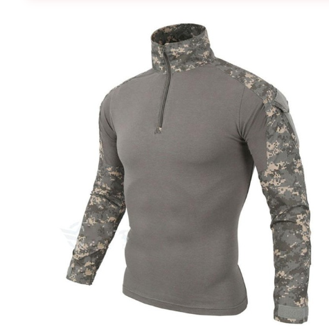 Camouflage 3/4 Zip Long-Sleeved Quick-Drying Pullover