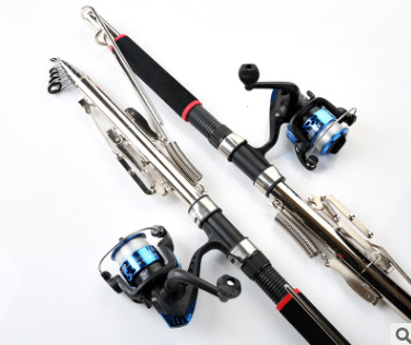 Telescoping Automatic Fishing Rod Reel Set