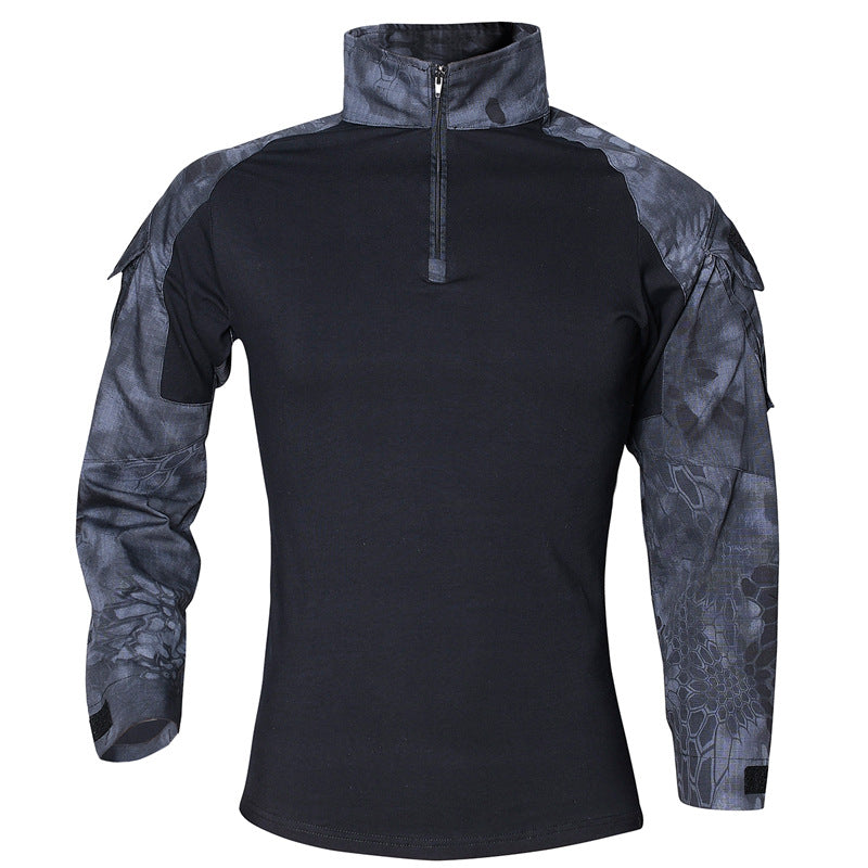 Camouflage 3/4 Zip Long-Sleeved Quick-Drying Pullover