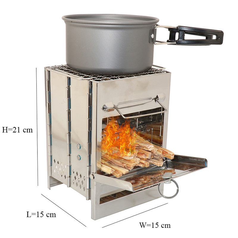 Lightweight Stainless Steel Camp Wood Stove