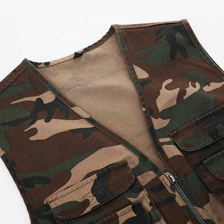 Multi-pocket Fishing Photography Camouflage Vest