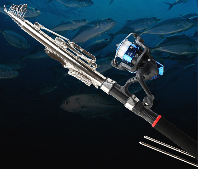 Telescoping Automatic Fishing Rod Reel Set