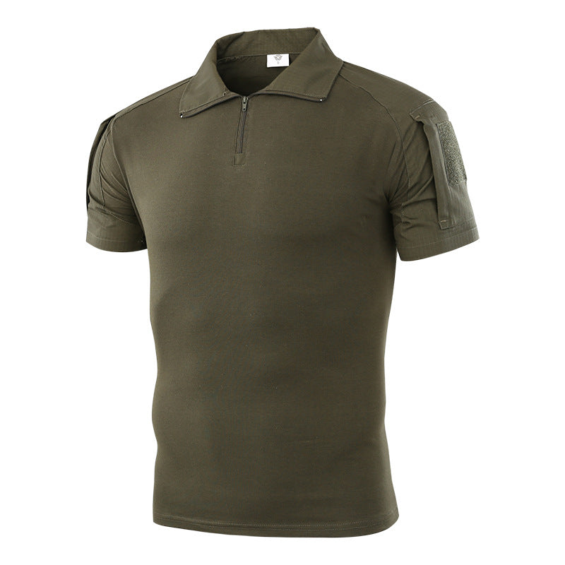 Men's Short Sleeve Camouflage 3/4 Zip