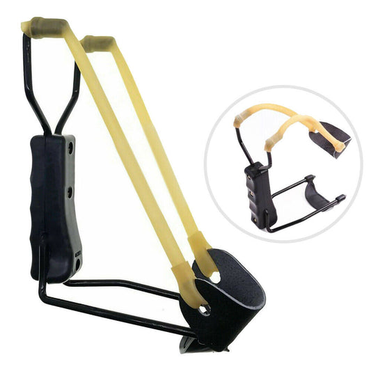 Compact Folding Slingshot Wrist Rocket Catapult For Hunting