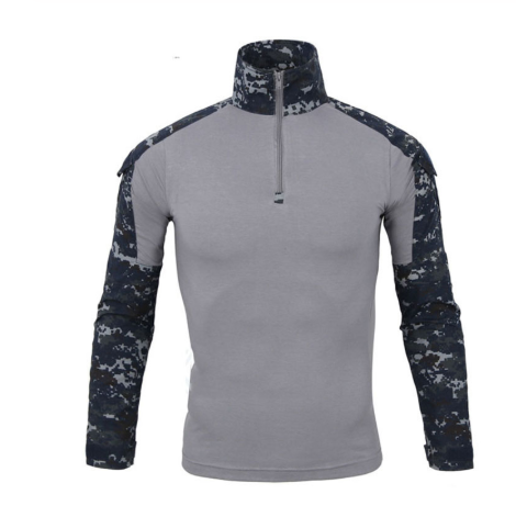 Camouflage 3/4 Zip Long-Sleeved Quick-Drying Pullover