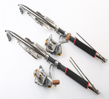 Telescoping Automatic Fishing Rod Reel Set