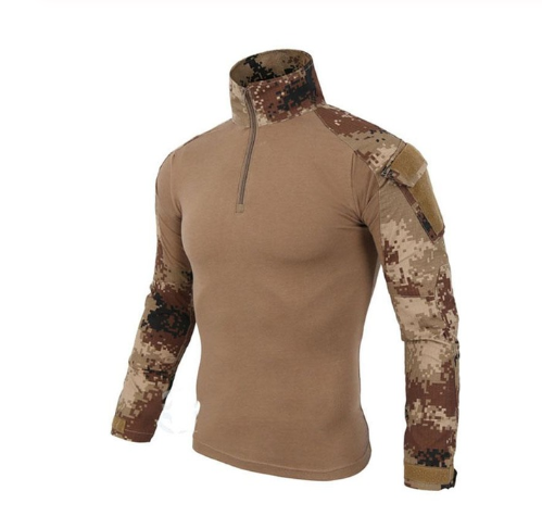 Camouflage 3/4 Zip Long-Sleeved Quick-Drying Pullover