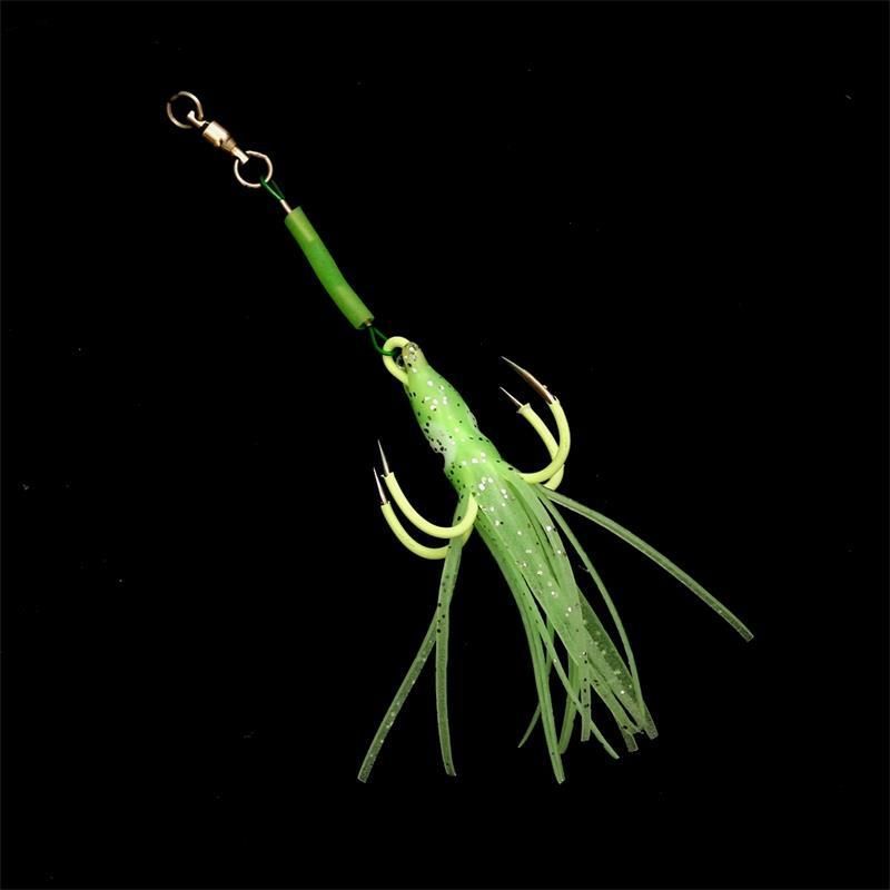 Luminous Octopus Four Hook Barbless Fishing Lure