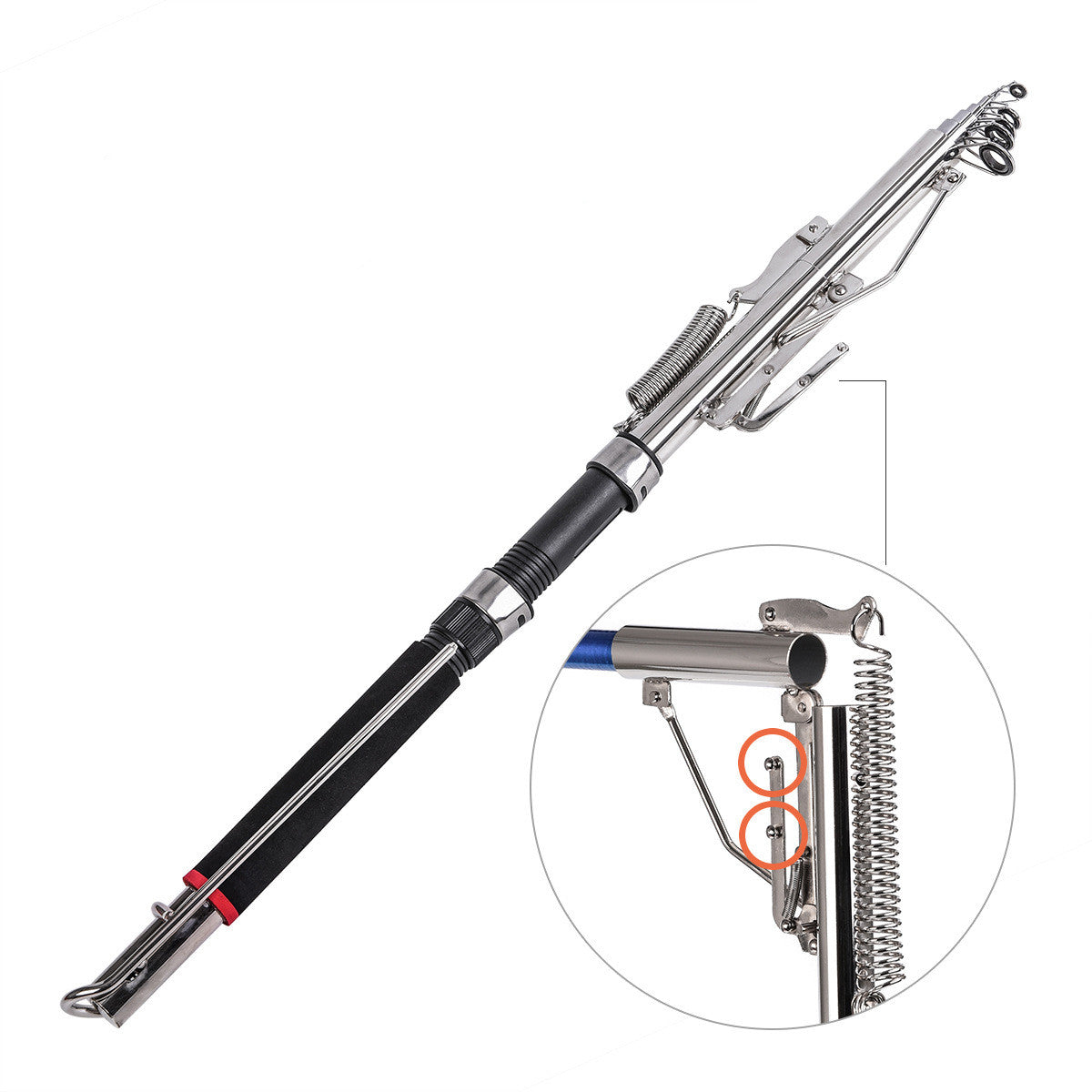 Automatic Self-Setting Telescoping Fishing Rod