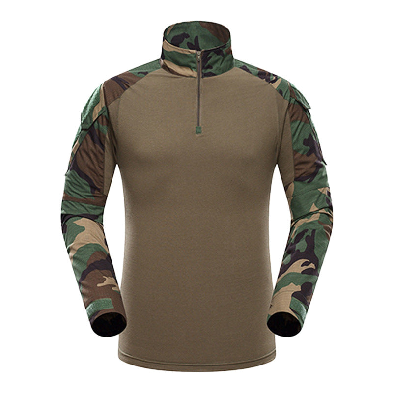 Men's Long Sleeve Camo 3/4 Zipper Pull Over